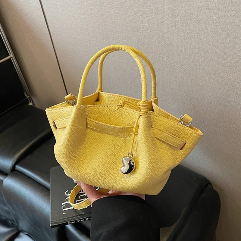 

Летние трендовые маленькие сумки-ведра для женщин, новинка 2023 года, простая сумка через плечо из искусственной кожи, женские нежные сумки