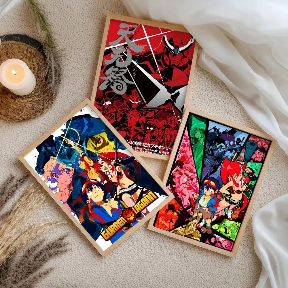 Tengen T-Toppa Gurren Lagann Poster HD Home Wall Stickers House Hallway Living Room Bedroom Bar Office Decor Art Prints