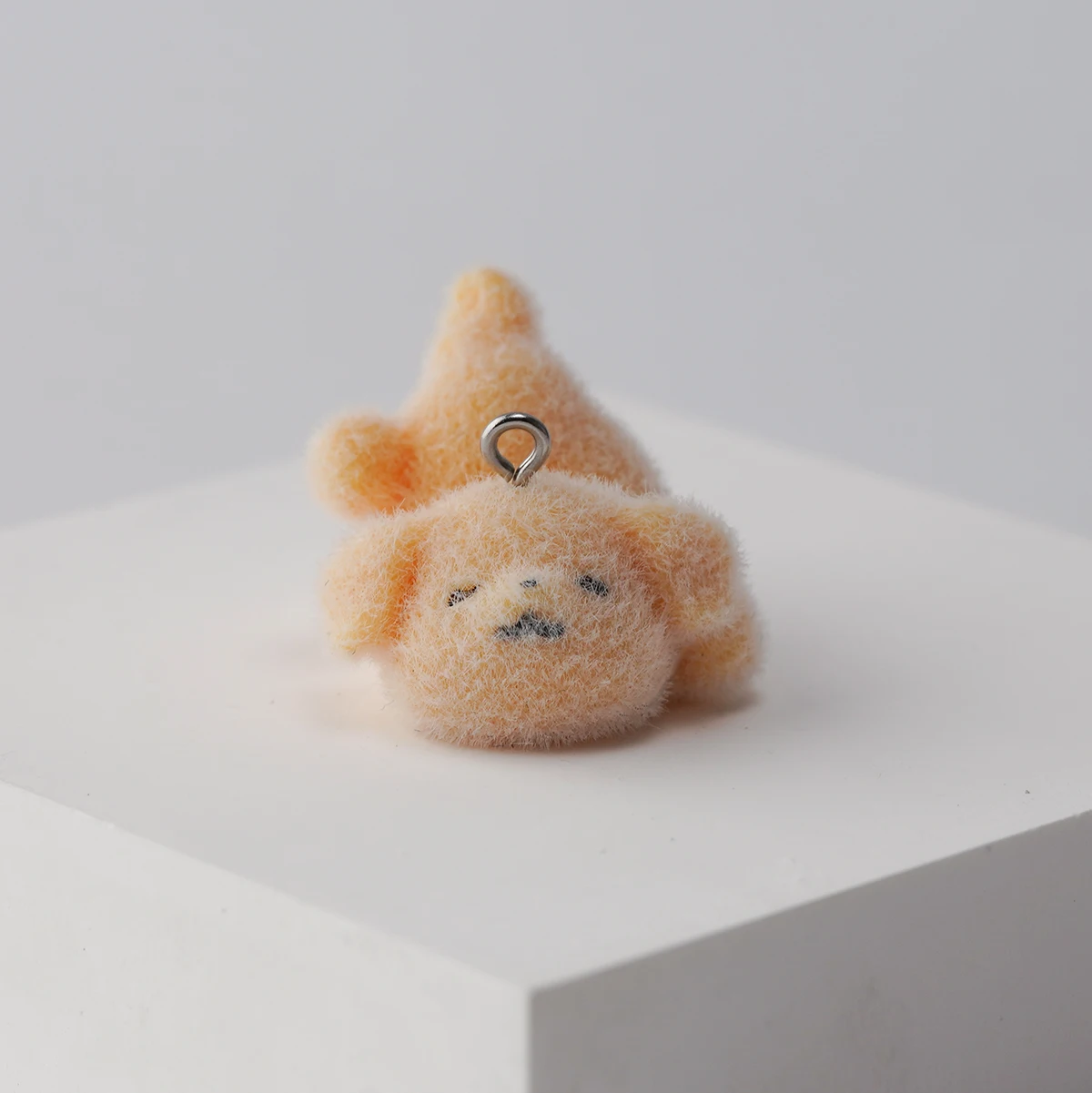 30pcs Plush Little Yellow Dog Charms Cute Resin dolls Pendants For make keychains Necklace DIY Handmade crafts Jewelry fittings