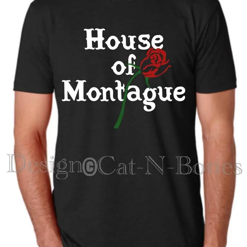 Camiseta para hombre House of Montague Red Cumpleaños para hombre Amantes de Shakespeare Teatrical