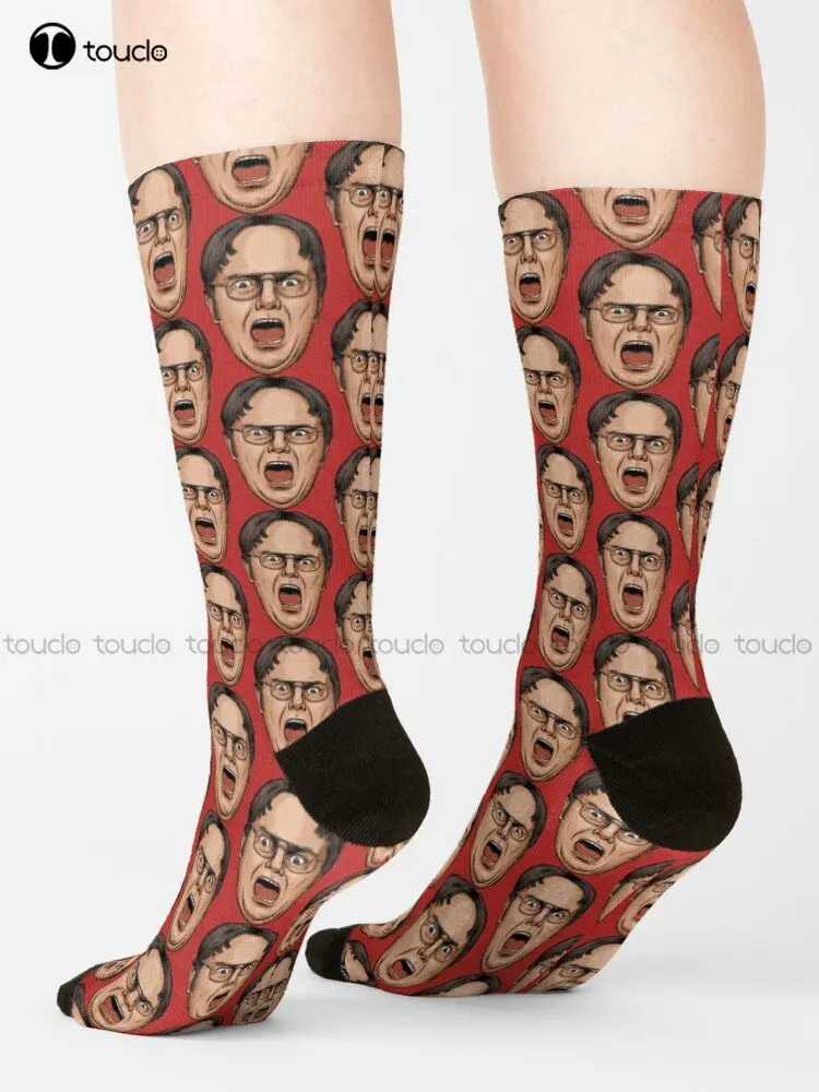 Dwight Dwight Schrute, The Office, Dunder Mifflin, Michael Scott Socks Women Halloween Socks Custom Gift 360° Digital Print