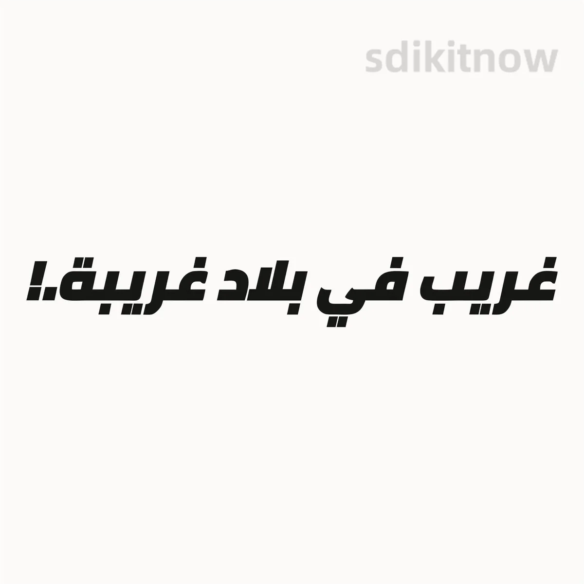 Strange in a strange country! Arabic text غريب في بلد غريبة! Vinyl Car Sticker Waterproof Door Window Islamic Decal Decoration