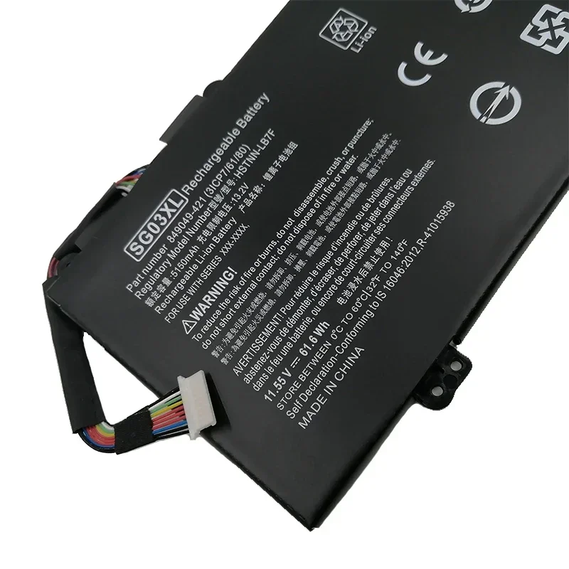 Genuine SG03XL Battery for Hp Envy 17-U273CL 17-U011NR 17-U108CA 17-U110NR 17-U163CL W7D93UA W2K88UA W2K86UA 11.55V 5150mAh