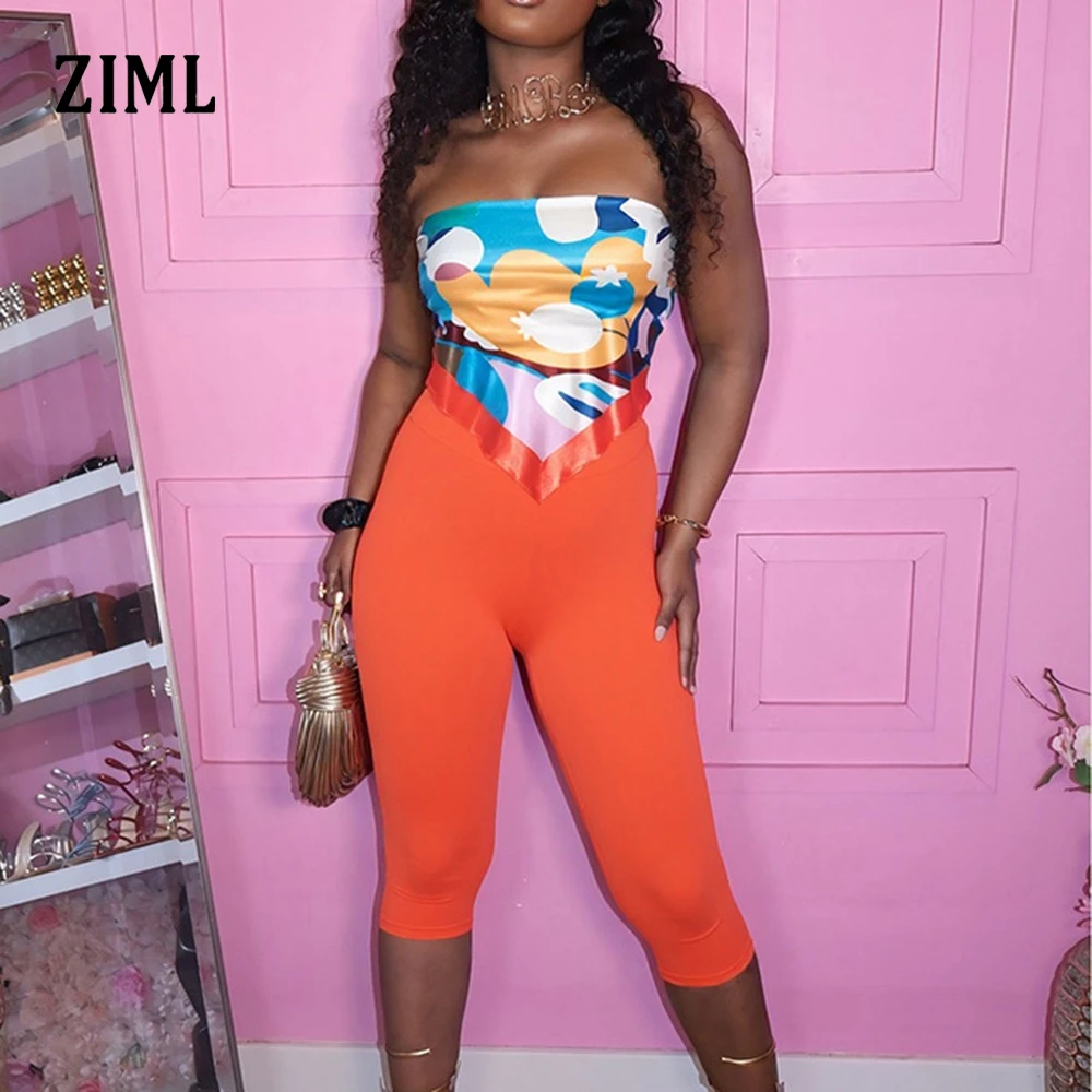 

ZIML хитовые цветные комплекты из двух предметов для женщин, короткие топы без бретелек без рукавов, минималистичные брюки с высокой талией, шикарный комплект, женский осенний новый