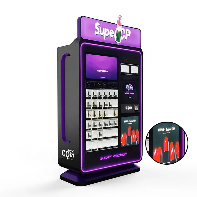 Factory price showcase coin operated makeup game machine lipstick vending machine custom vending machine