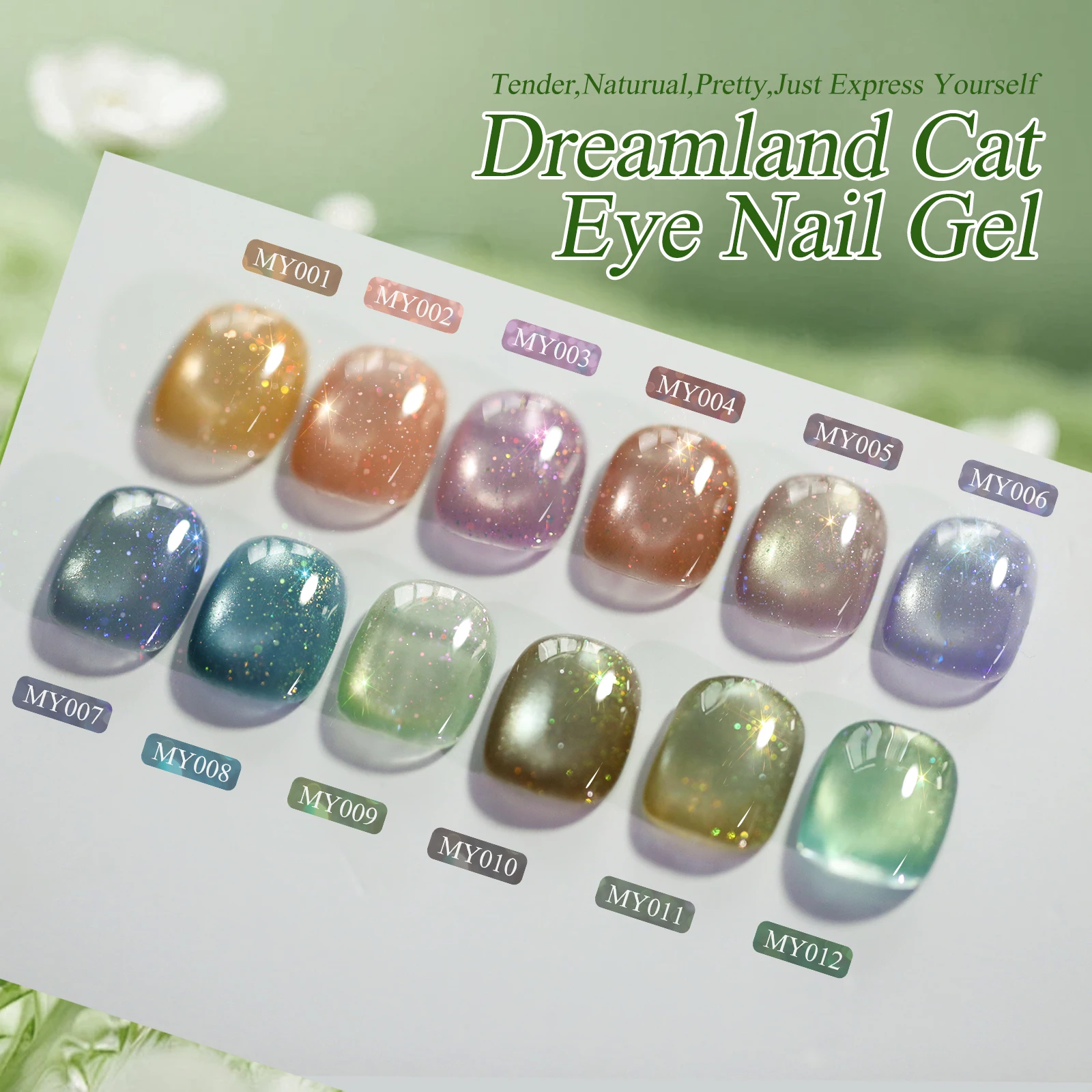 سوبر مشرق غرامة بريق الجليد الخرز الزجاجي الشفاف القط العين هلام نقع الأشعة فوق البنفسجية/LED هلام البولندية الورنيش مناسبة DIY بها بنفسك مسمار الفن #2