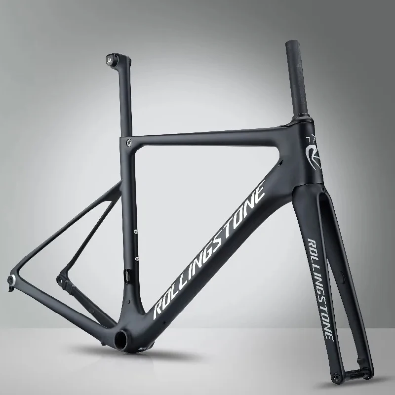 

Rolling Stone Probing Carbon Disc Brake Road Frame set with seat post 49cm 52cm 55cm matt balck