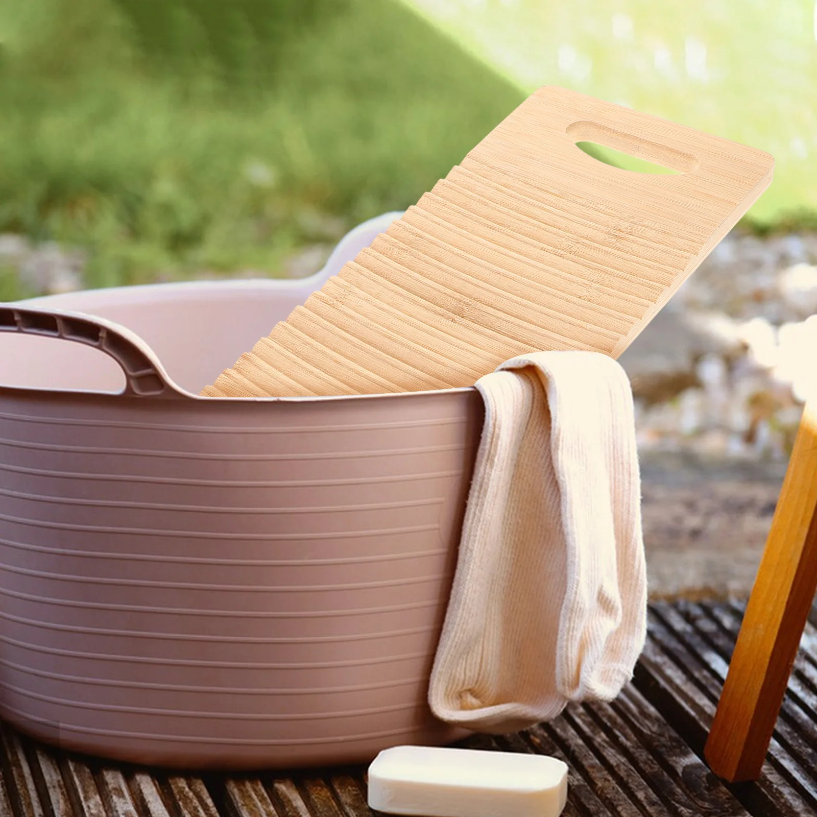 Klein wasbord voor kinderen Mini houten wasbord Kindvriendelijk wasgoed Schrobgereedschap Draagbare handwas Kleding Schoenen