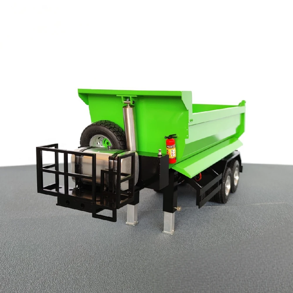 1/14 2 Axis Hydraulic Dump Truck Trailer Metal Trailer High Plate Model Cargo Compartment Cargo Bucket Accessories