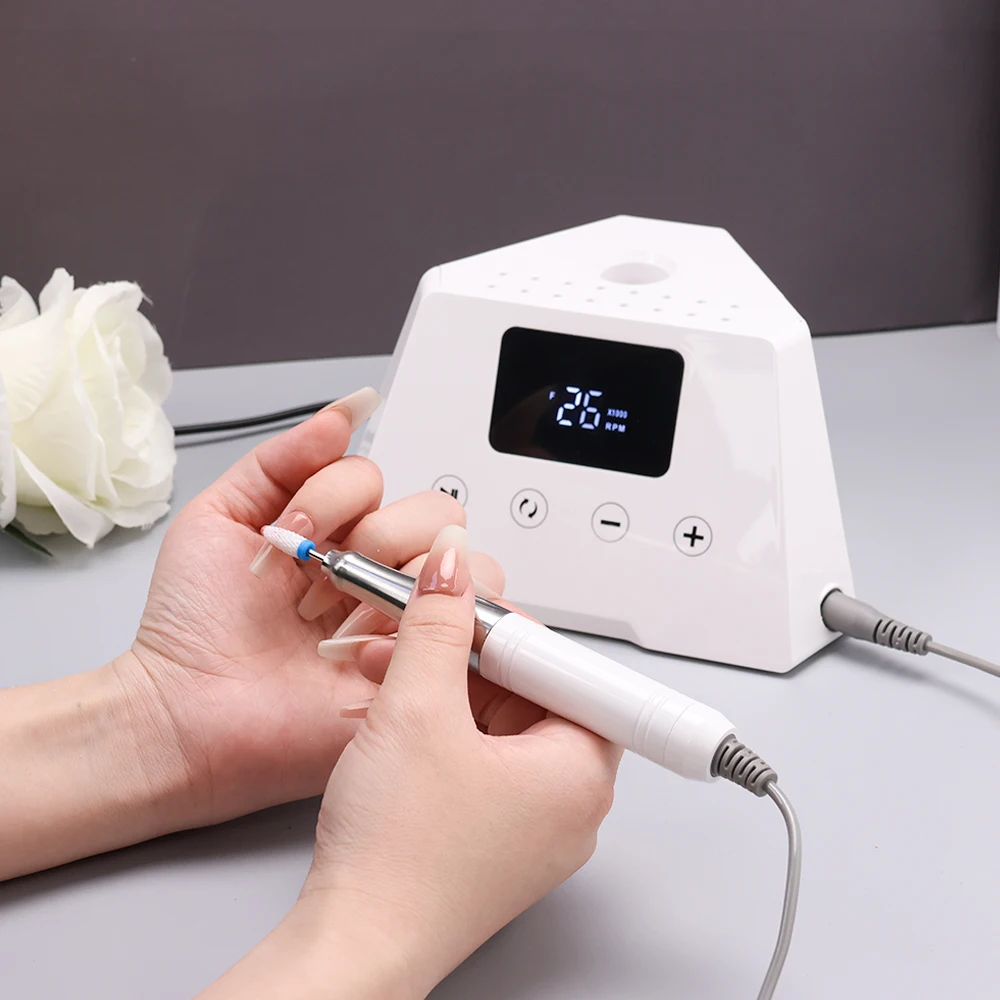 SIMINAIL 65w Coreless Powerful Electric Nail Drill Machine 35000rpm Drill Bit Set Manicure Desktop Base Polisher E File