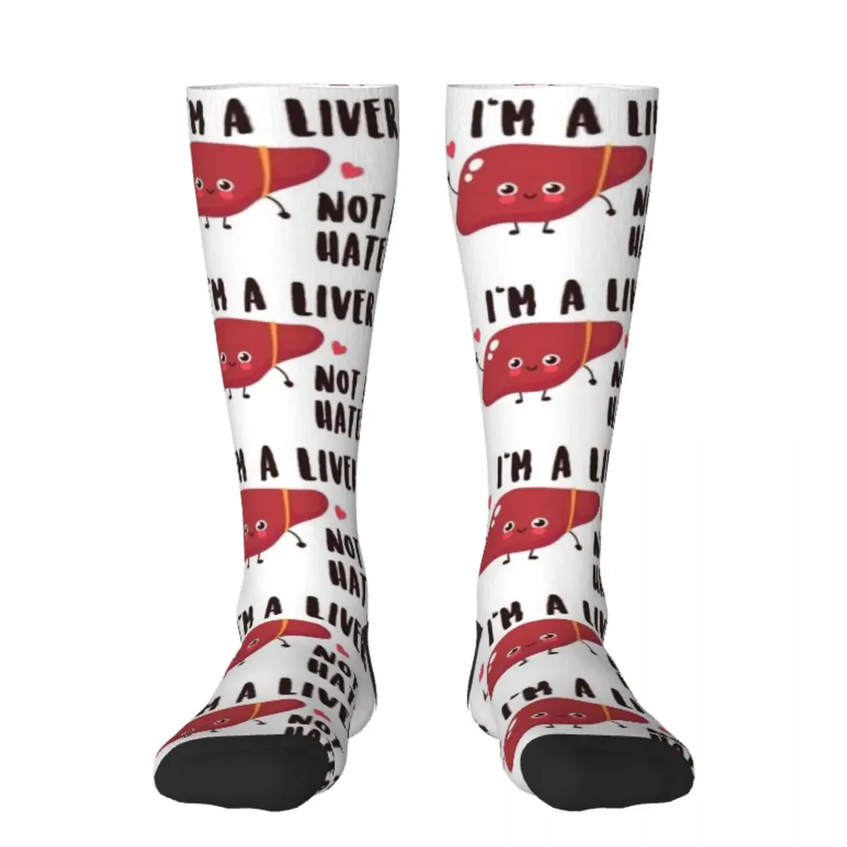 I'm a Liver, Not a Hater Pun Socks warm winter christmas gifts essential winter Socks For Girls Men's