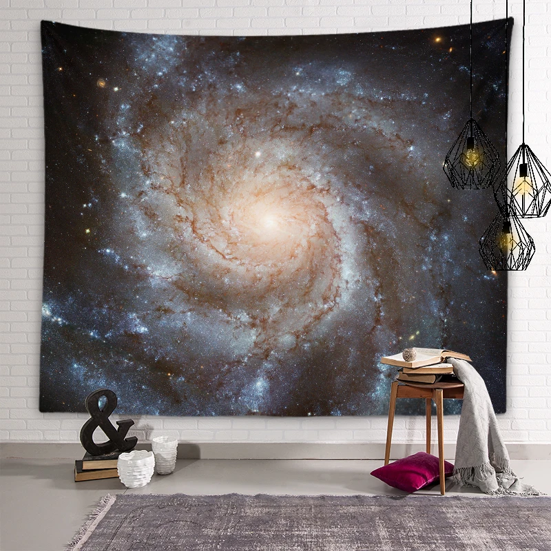 Mysterious Milky Way Galaxy Tapestry Black Hole Planet Wall Art Decoration Dorm Room Aesthetics Living Room Bedroom Home Decor