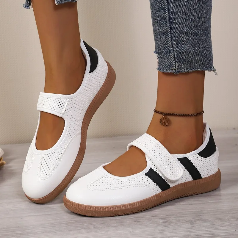 Women's Comfortable Vintage Color Blocking Single Shoes Women Breathable Casual Fashionable Low Top Shoes New Spring and Autumn