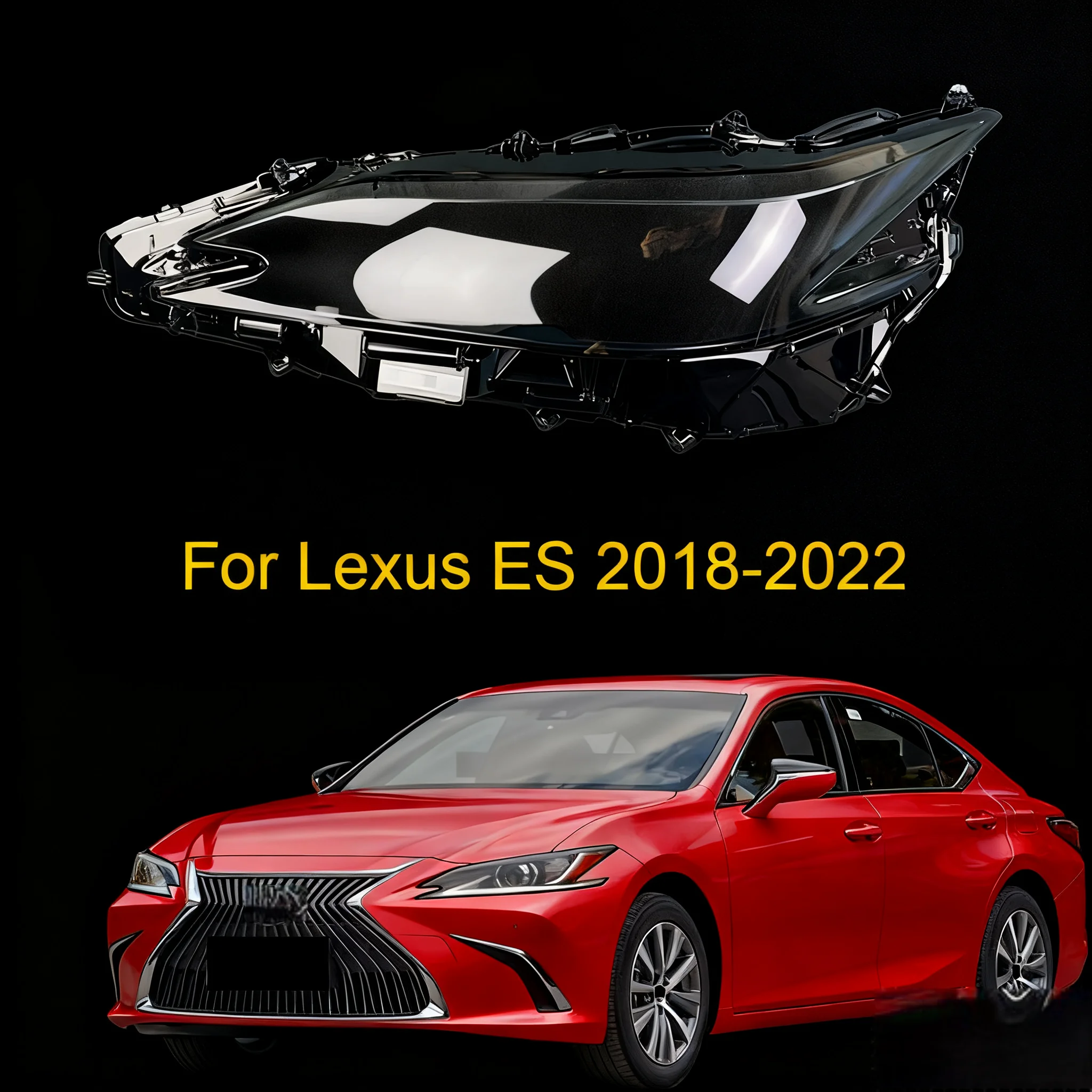 

For Lexus ES ES200 ES260 ES300 ES350 2018 - 2022 Headlamp Cover Shell Lamp Mask Headlight Shade Transparent Lens Lampshade