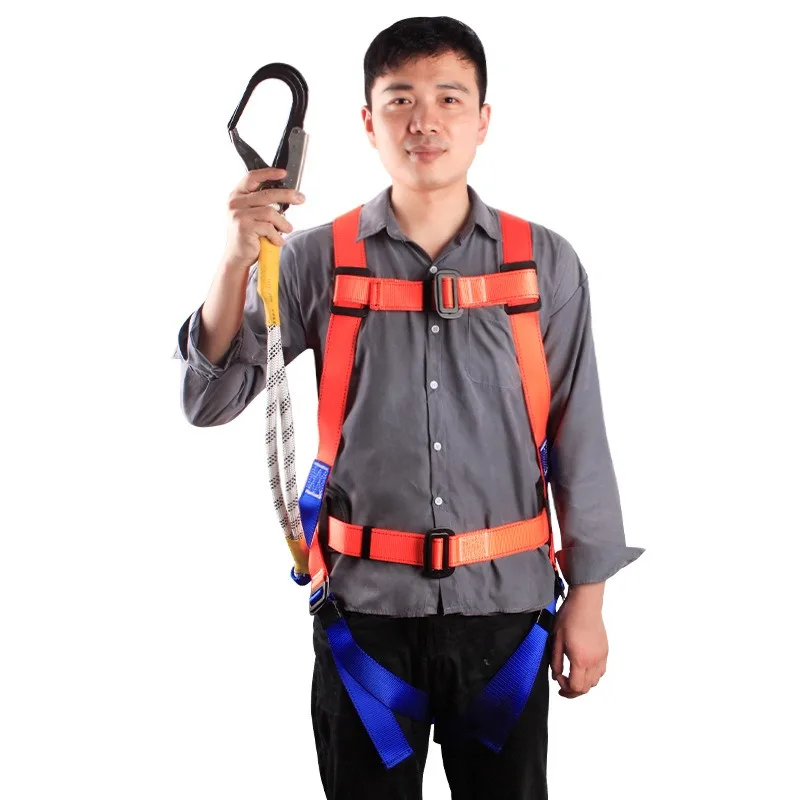 

Five-point seat belt anti-fall double hook full body