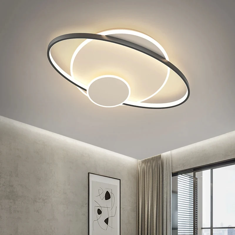 

Nordic Modern Bedroom Ceiling Light Home Decor Creative Elliptical Minimalist Living Room Lamp Study Room LED Lighting Fixtures