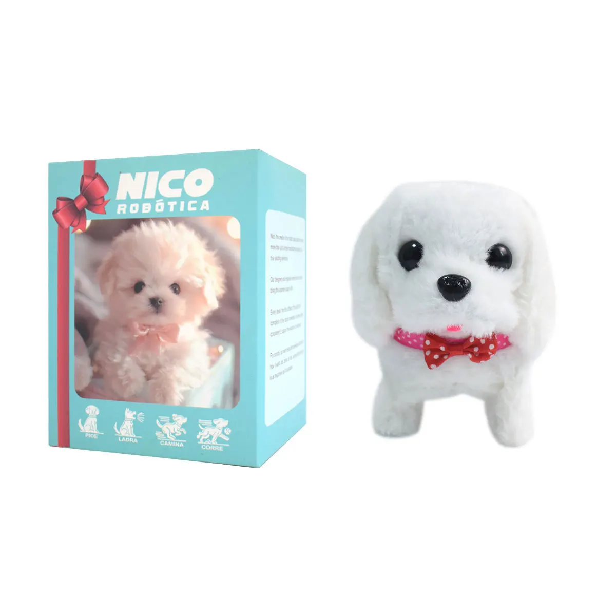 Chiot interactif chat Robot chiot en peluche chien Robot chiot marche aboiement queue Wagging marche chien jouet cadeau éducatif
