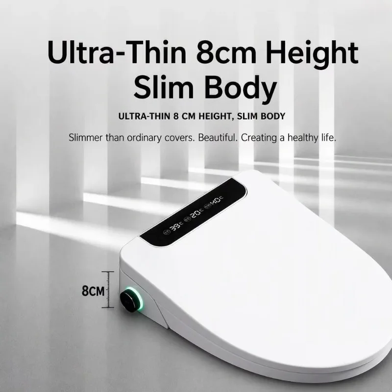 STLF Automatic closing bidet, slender toilet seat with warm instant cover, premium bidet smart toilet seat made of plastic
