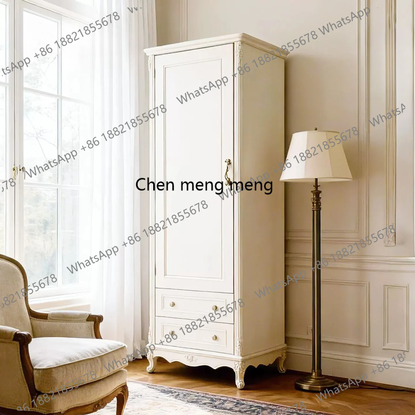 

European style two doors three doors, bedroom, storage, wardrobe single door double door American style, wardrobe white