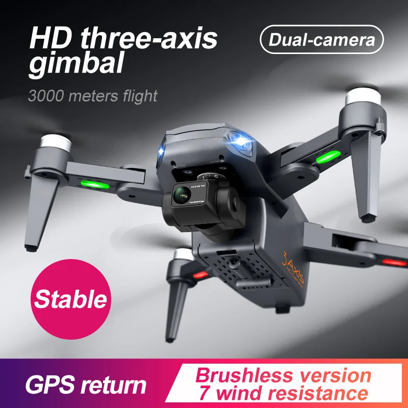 HOT RG106 PRO Drone 8K professionale 5G GPS WIFI HD doppia fotocamera Dron 3 assi Gimbal motore Brushless Anti-shake RC Quadcopte