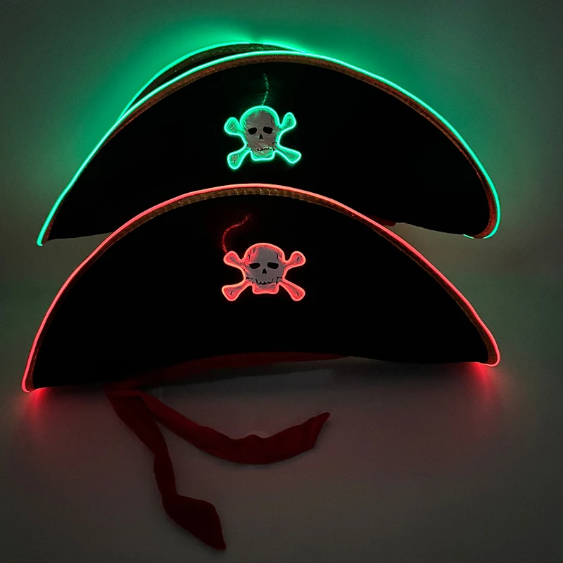 LED Light-Up Pirate Hat & Party Mask – detail image 20