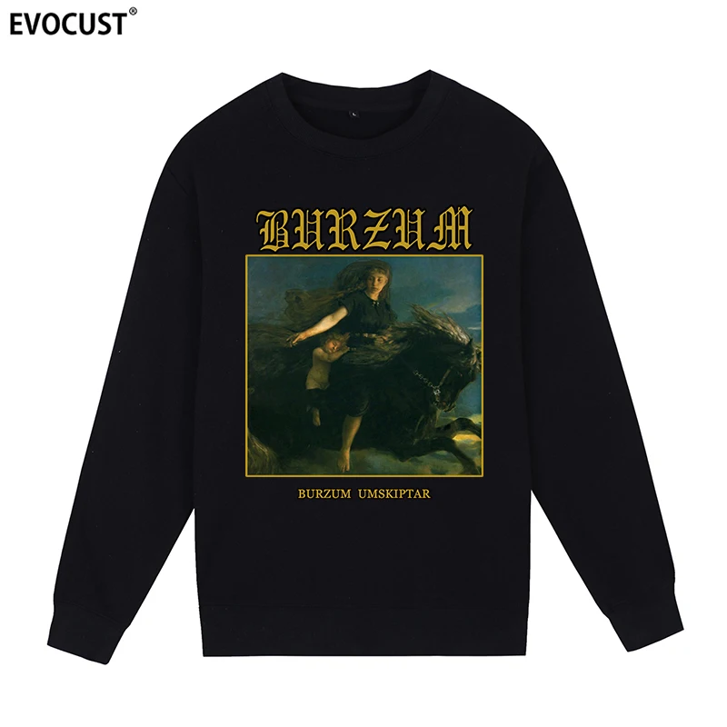 Burzum Black Sweatshirts Hoodies men women Skate unisex Combed Cotton