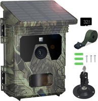 Solar Wildlife 50MP 4K Video Trail Camera Night Vision 0.3s Motion Activated Waterproof Garden Camera Outdoor Hunting Monitoring