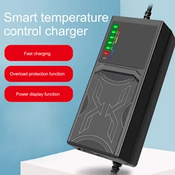 Car Battery Charger 48V 20AH/60V 20AH Electric Vehicle Battery Charger 7-Light Display For Motorcycle Fast Charging