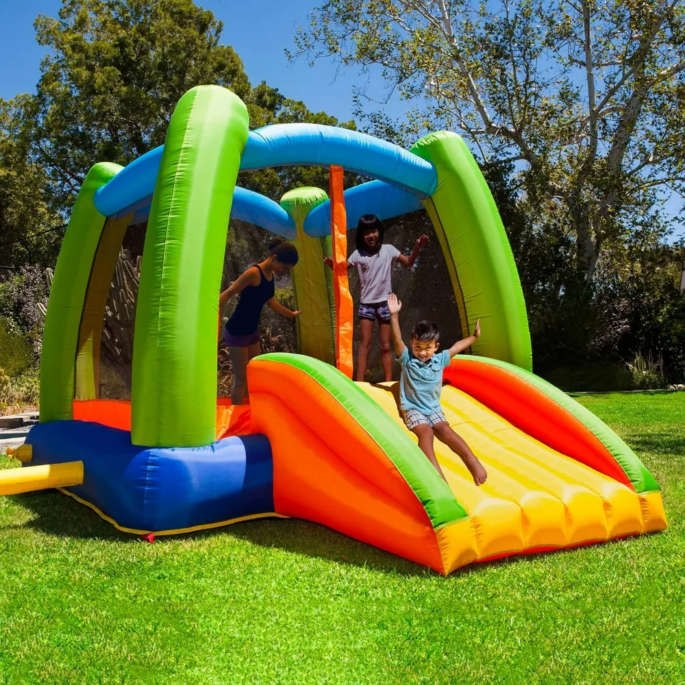 My First Jump N' Play Bounce House with Slide with Blower