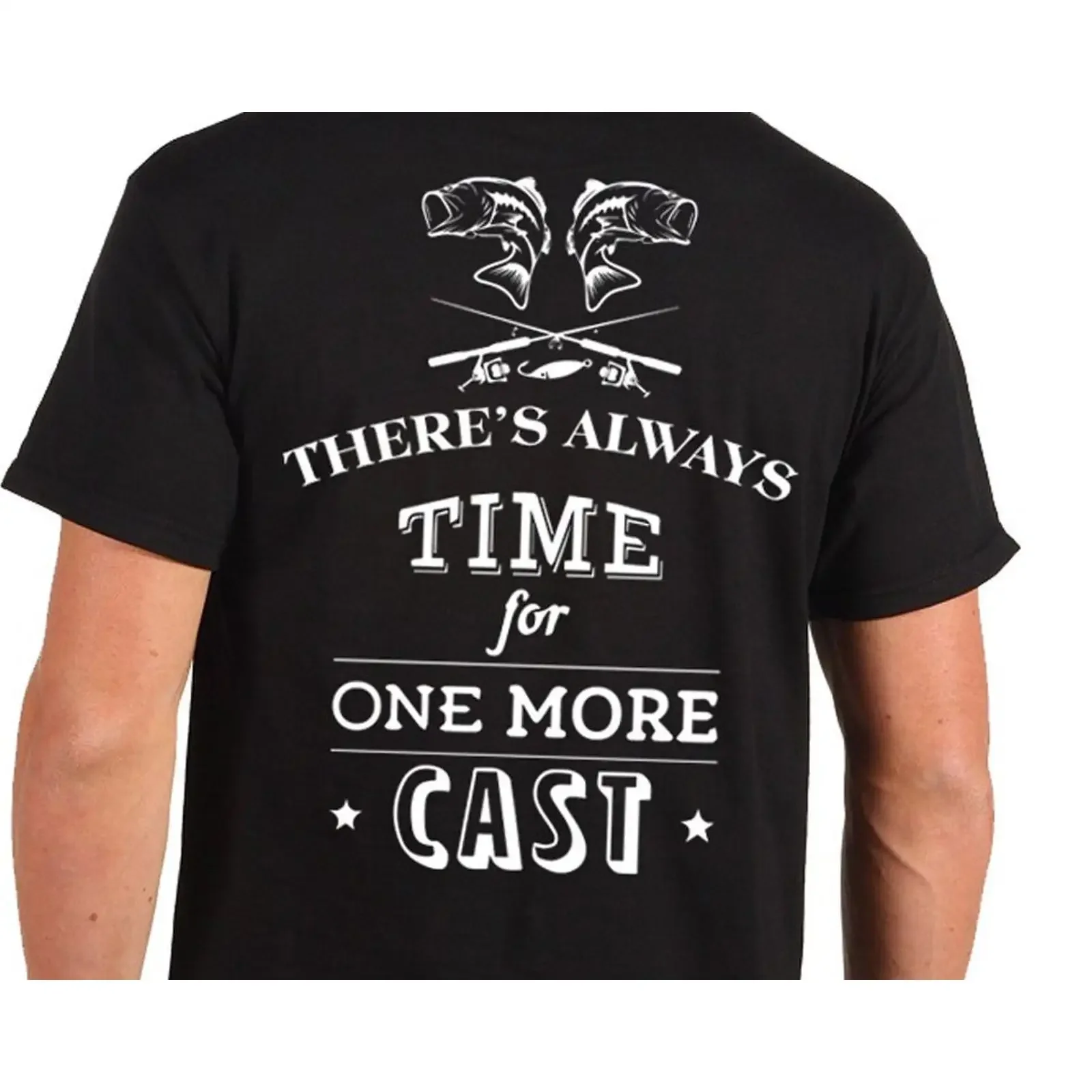 Fishing T shirt There'a Always Time For One More Cast Cool Prefect Any Fisher vintage Washed Soft graphic Versatile Casual