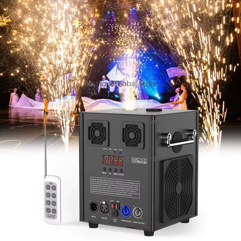 

U'Ki-ng 700W Cold Sparks Machine Indoor/Outdoor Electronic Flower Spraying Machine Fire-work Machine for Wedding Show Party