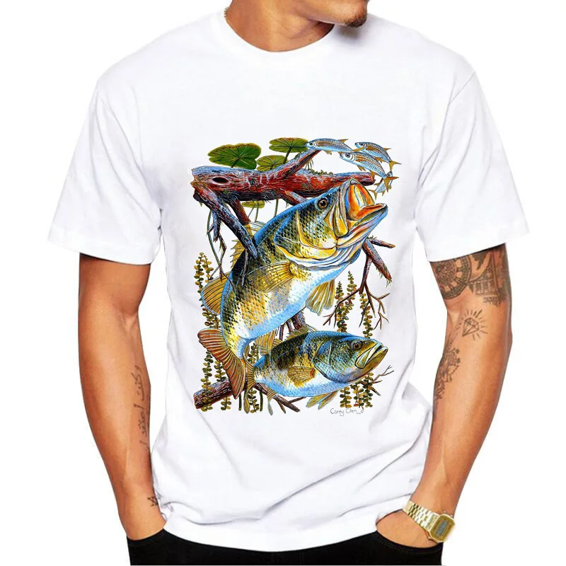 Sea Fishing T-shirt, Europe and The United States, Sea Fish Short-sleeved Printed T-shirt Popular Graphic T Shirts