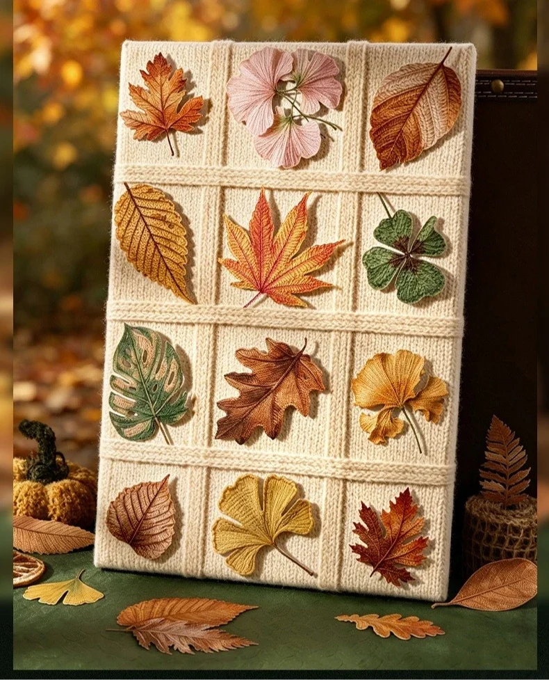 JIANWU Vintage Autumn Leaves Maple Leaf Landscape Material Collage Scrapbooking PET Sticker Creative DIY Journal Stationery
