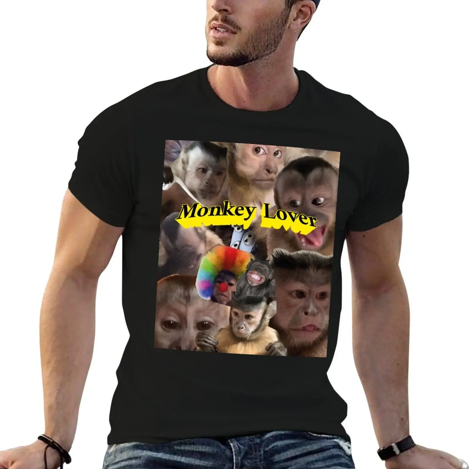 

Monkey Lover Cutre T-Shirt t shirts designer mens graphic t shirts T-Shirt