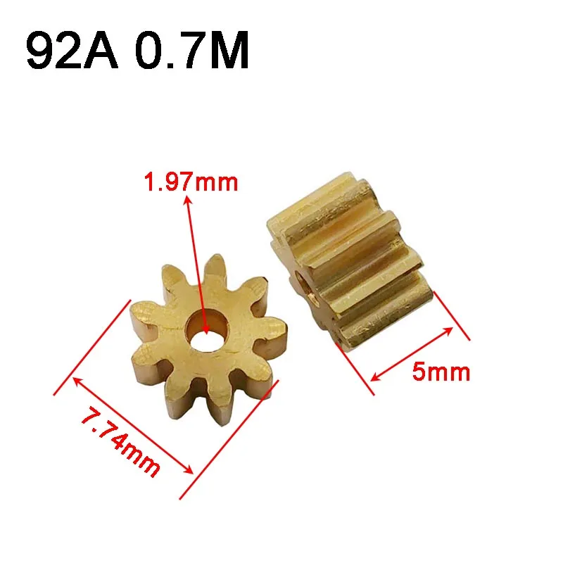 92A 0.7 متر النحاس والعتاد OD = 7.7 مللي متر سمك 5 مللي متر رمح حفرة 2 مللي متر أجزاء المحرك ضيق المعادن ترس
