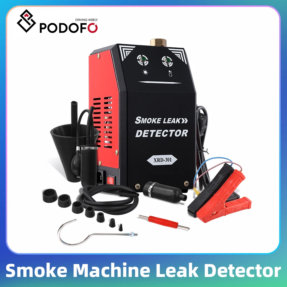 Detector de Fugas de Humo Podofo para Automóviles, Detector de Fugas de Humo para Sistemas de Tuberías de Automóviles y Motocicletas, Localizador de Fugas de Combustible y Aceite