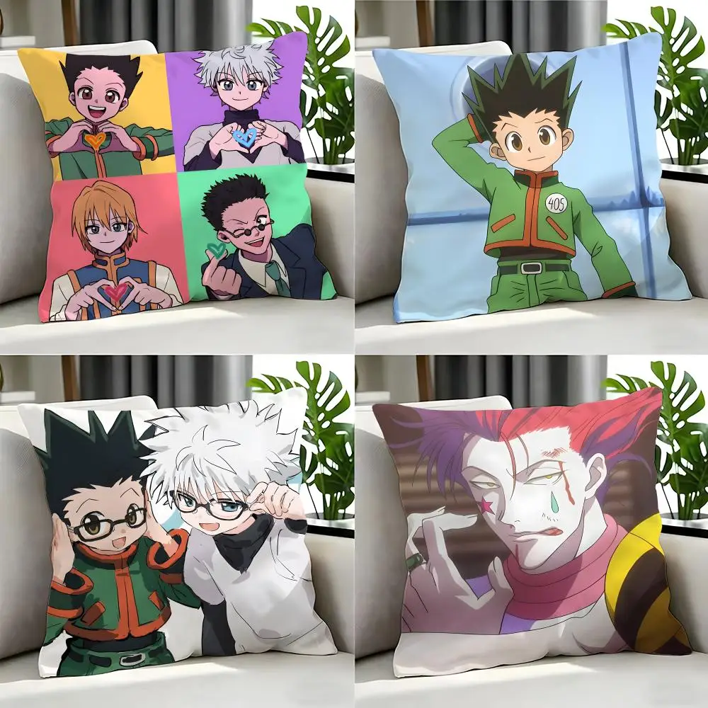Anime HHUNTER HUNTER Cushion Cover Cushion Cover Set 4Pcs 50x50 45x45 40x40 Pillowcase Decorative Sofa Home Decor