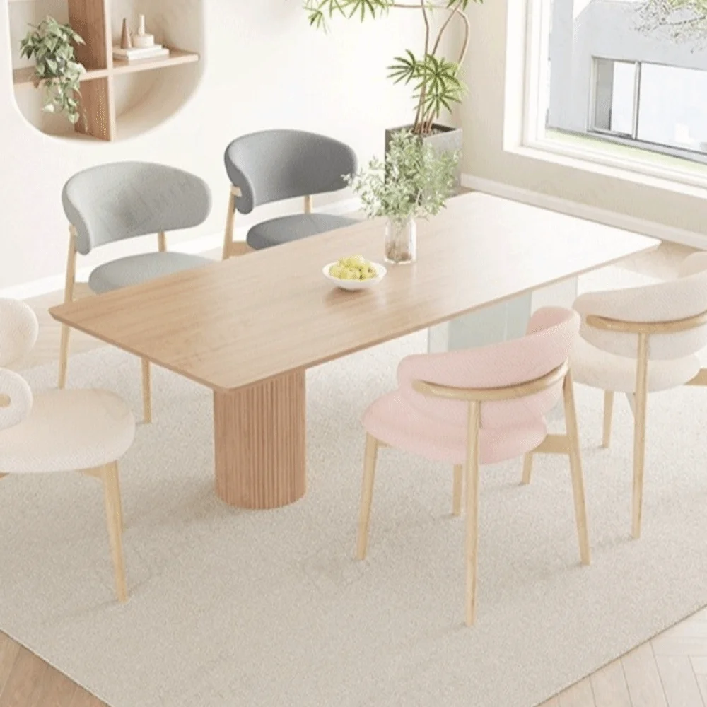 Elastic Dining Chair Cover Full-Coverage Dustproof Curved Back Chairs Cover Solid Color Jacquard C-Shaped Backrest Chair Cover