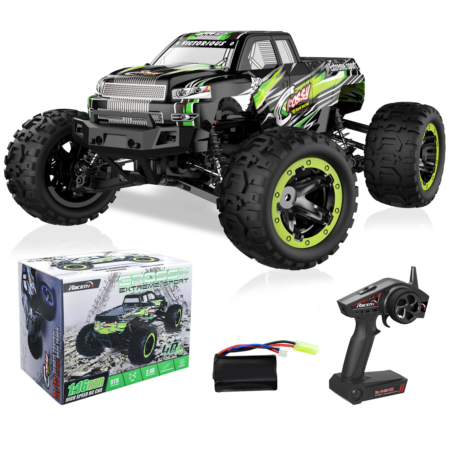 

1/16 4WD RC Car 45km/h High Speed 4x4 Off Road Vehicle 2.4GHz RC Truck Racing Remote Control Crawler Toys for Kids Adults