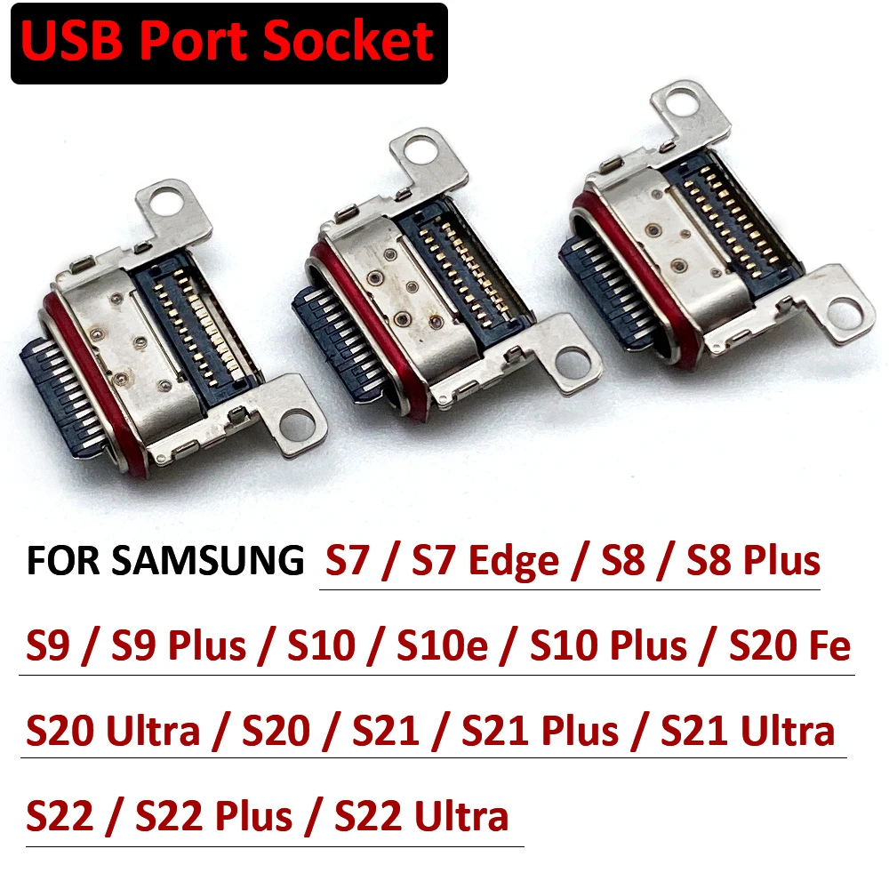 NEW Tested Micro USB Connector Charging Port Socket Jack Plug For Samsung S22 S21 Plus S20 Ultra S10 S10e S8 S9 S7 edge