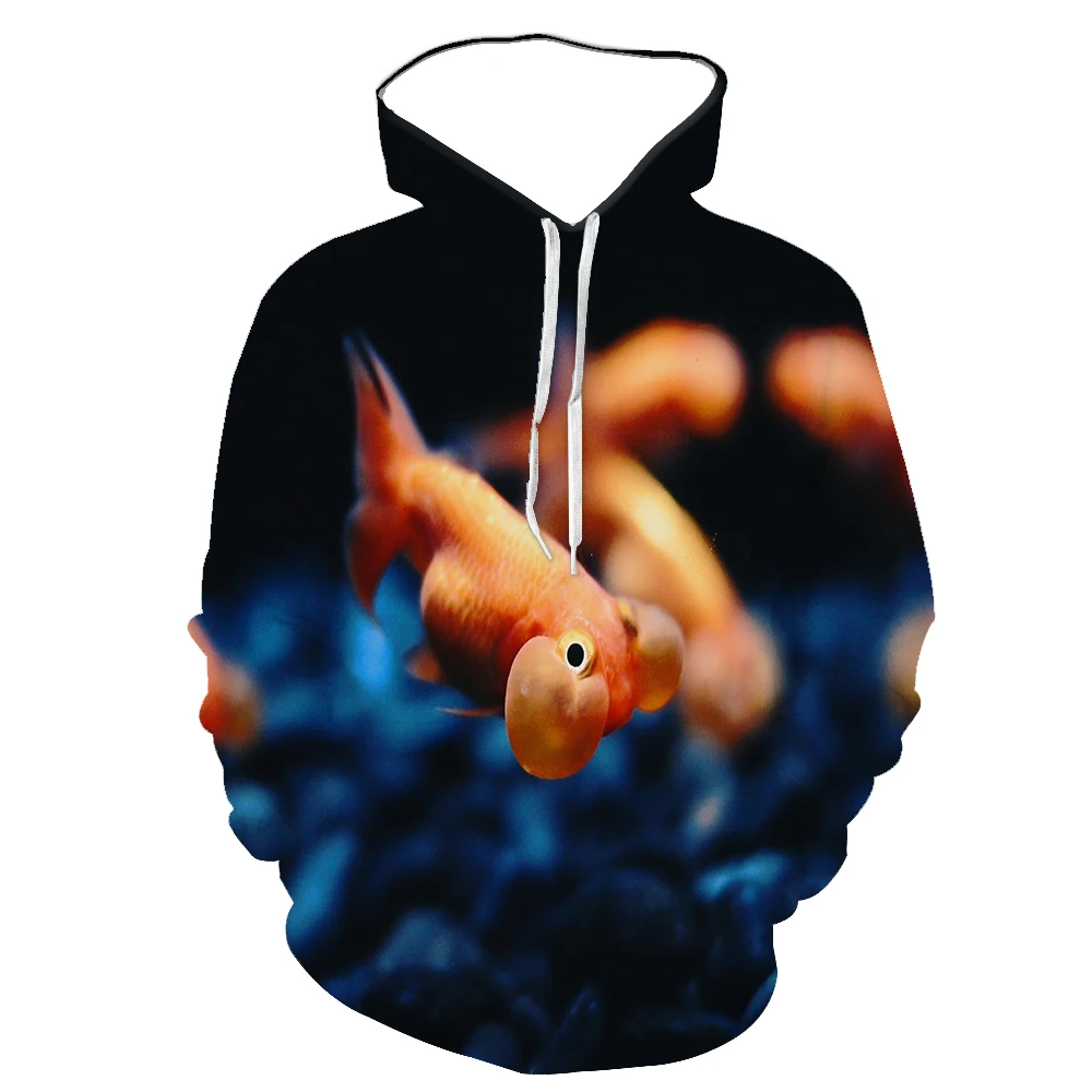 Spring And Autumn New Men's 3D Printing Ocean Aquarium Hoodie Fashion Fresh And Cute Fish Pullover Can Be Customized