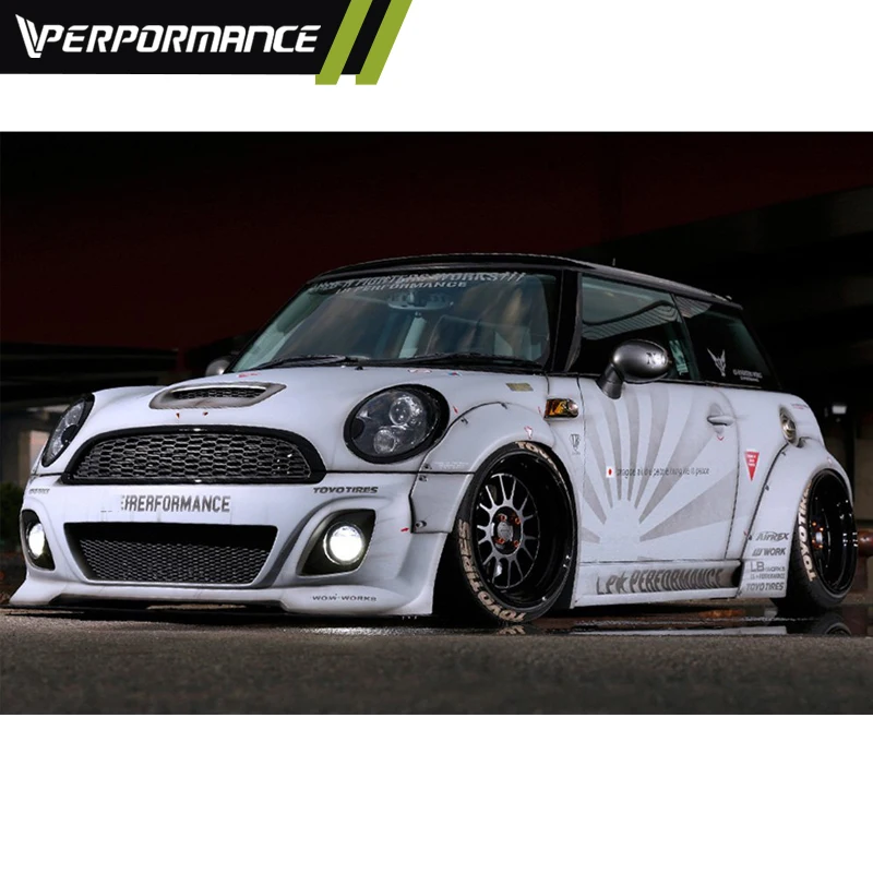 For MINI Cooper R56 Body Kit Update To LB Style FRP Material 2007~2015 Year R56 Car Bumpers Exterior Parts