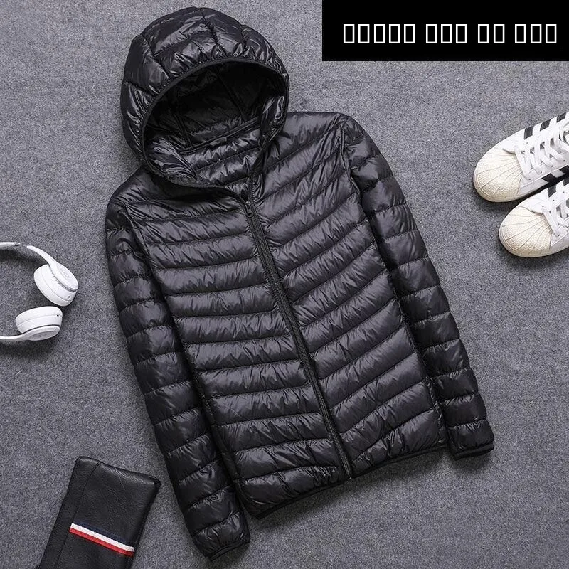 

Модная легкая куртка с капюшоном из хлопка и пуха, осенне-зимняя новинка, мужская теплая одежда для молодежи, популярная модель.