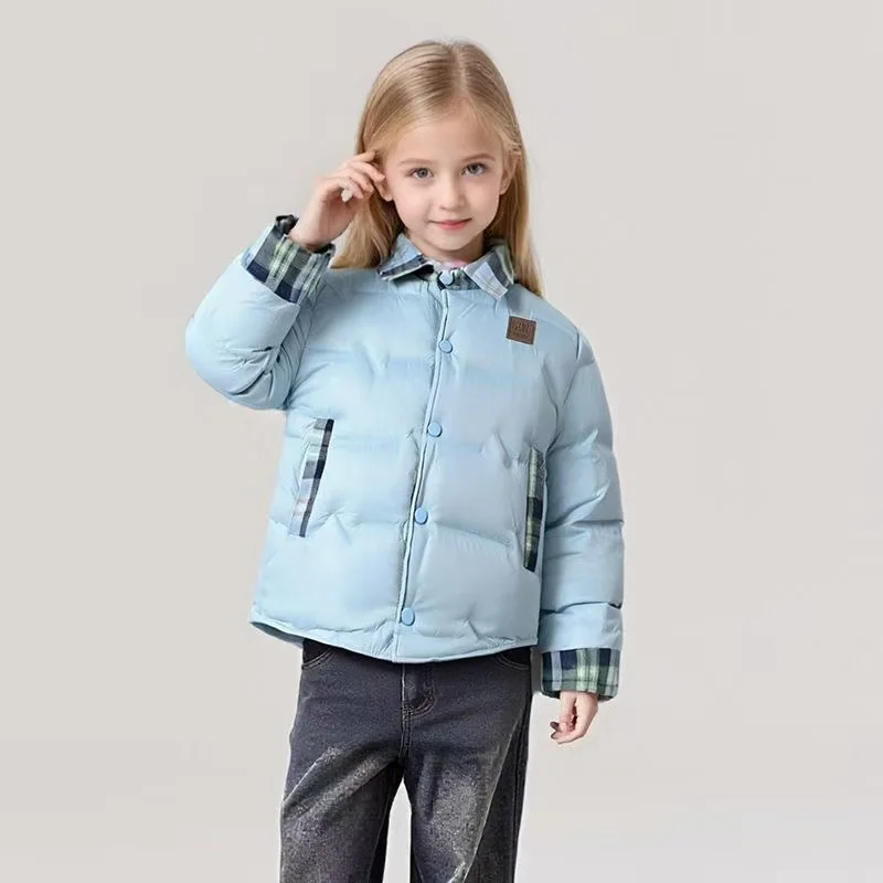 New Boy Winter Down Jacket Two Sides Thickness Kids Baby  Coats  Children  Autumn Winter 2026-A001