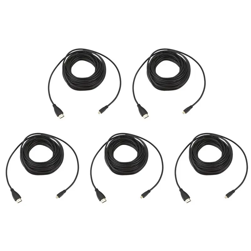 Delicate Texture-5Pcs 10M Male To Micro- Male HD Video Conversion Line
