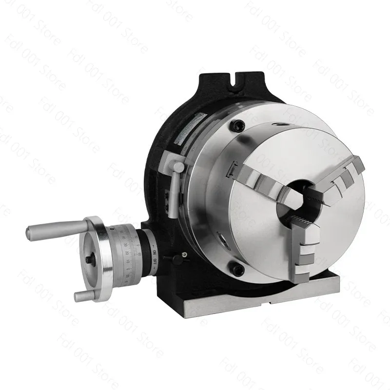 Useful 4 Inches Rotary Table Milling Indexing Head Universal Indexing Plate with Three-Jaw Chuck for Vertical & Horizontal