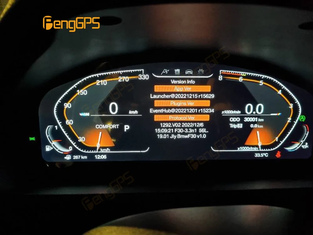 For BMW 3 4 Series F30 F31 F32 F33 F34 Car LCD Dashboard Digital Cluster Virtual Cockpit Instrument Panel Speedometer Screen