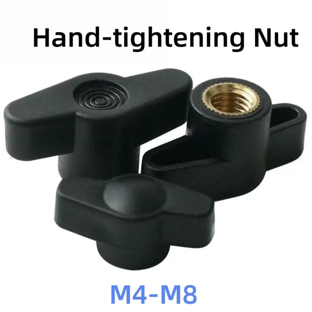 M4 M5 M6 M8 Butterfly Wing Thumb Nut T Type Bakelite Plum Plastic Hand Knob 27# 36# Manual Adjustment Hand Tightening Nut