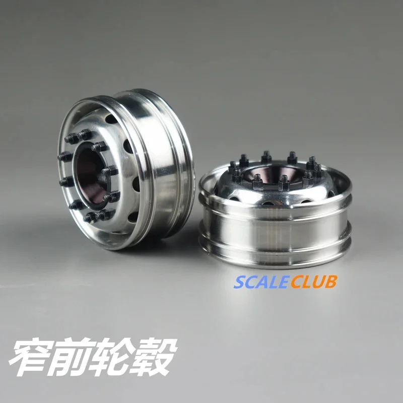 

RC 1/14 SCALECLUB Truck Metal Wheel Rim Universal Wide Narrow Wheel Rims For Tamiya LESU Tractor Truck 1 14 Accessories Parts