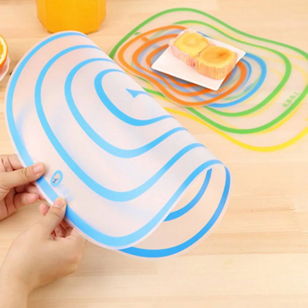 

4pcs Resin Frosted Cutting Board Non-Slip Kitchen Chopping Boards Food Prep Mat Portable Flexible